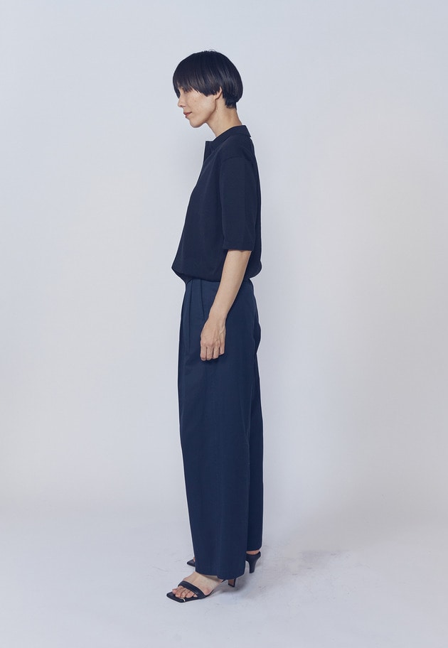 【予約】コットンタックトラウザー 詳細画像 Navy 3