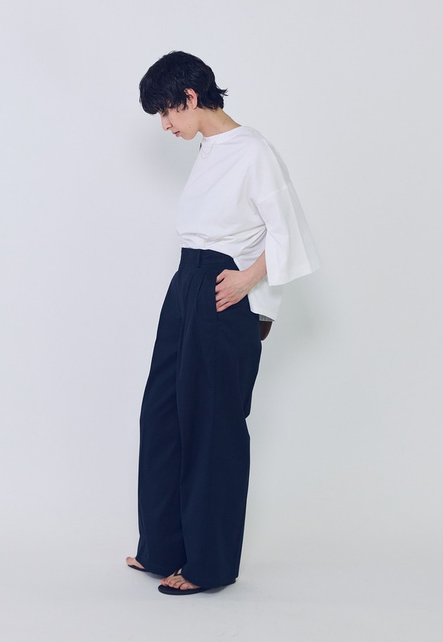 コットンタックトラウザー 詳細画像 Navy 7