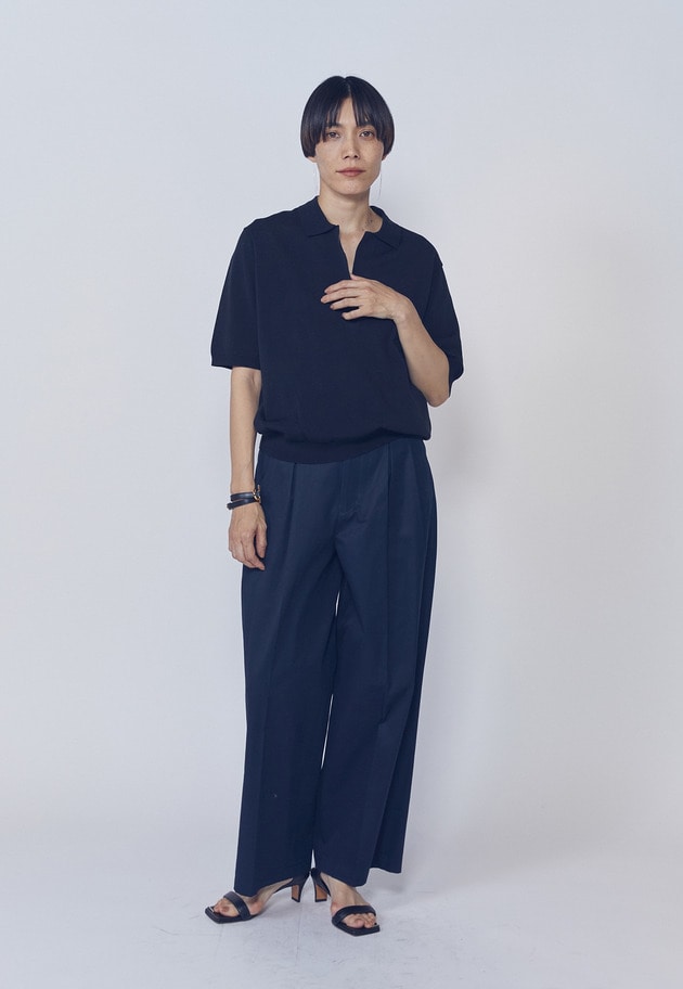 コットンタックトラウザー 詳細画像 Navy 9