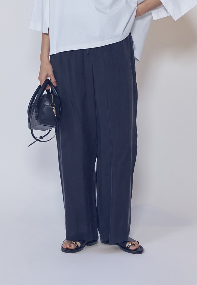 【新色】キュプラフィブリルイージーパンツ 詳細画像 Black 1