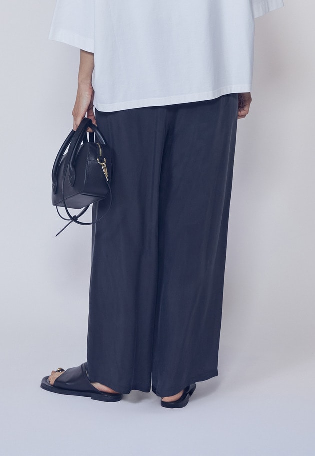 【新色】キュプラフィブリルイージーパンツ 詳細画像 Black 2