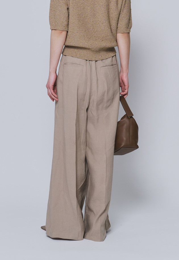 【予約】リネンビスコーストラウザー 詳細画像 Beige 3