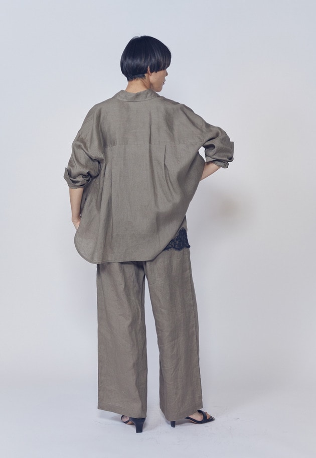 【予約】ウォッシュリネンイージーパンツ 詳細画像 Mocha 3