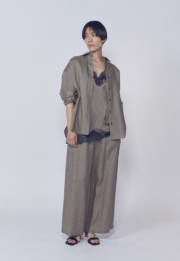 ウォッシュリネンイージーパンツ 詳細画像 Mocha 7