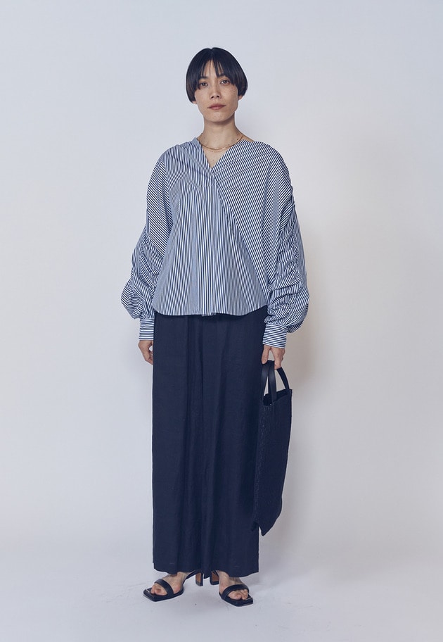 【予約】ウォッシュリネンイージーパンツ 詳細画像 Black 2