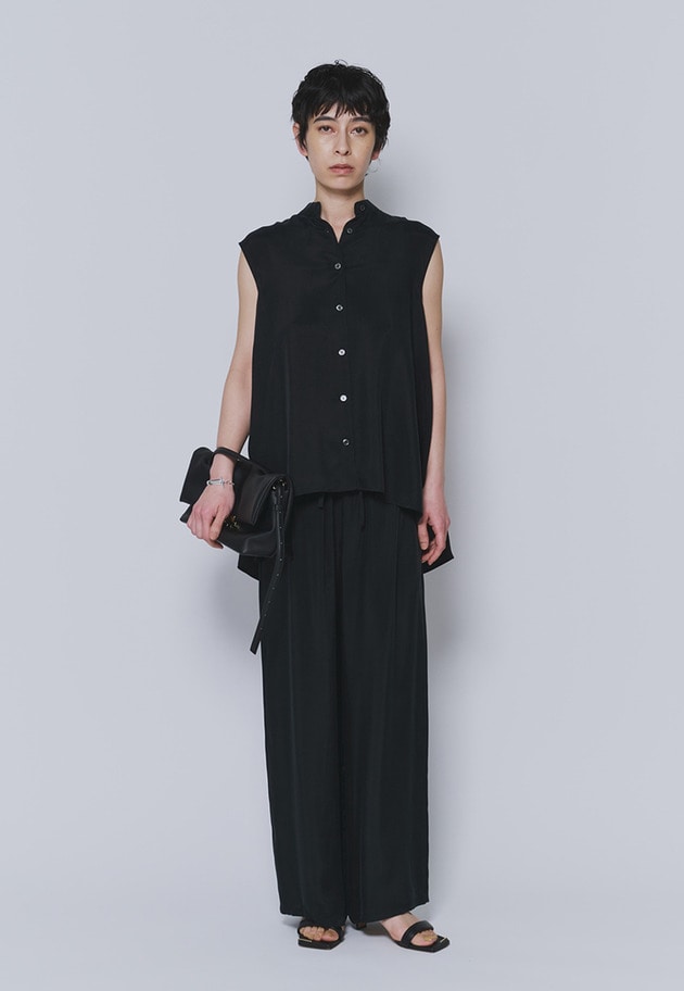 キュプラフィブリルイージーパンツ 詳細画像 Black 3