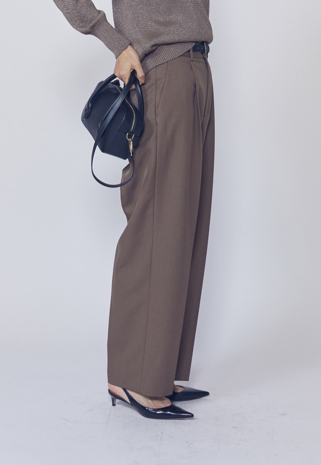 ワンタックイージートラウザー 詳細画像 Brown 4