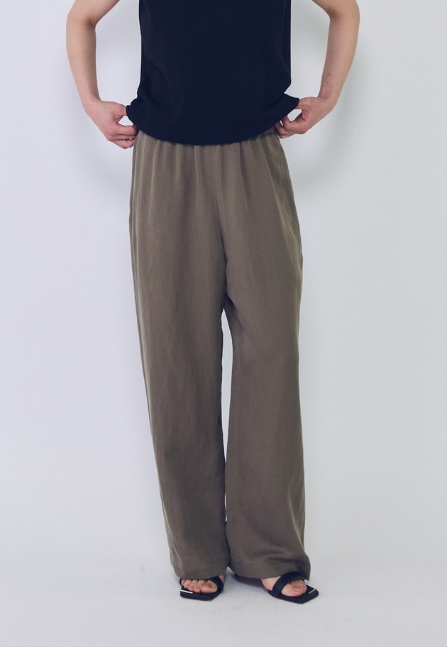 【予約・追加】テンセルリネンイージーパンツ 詳細画像 Mocha 1