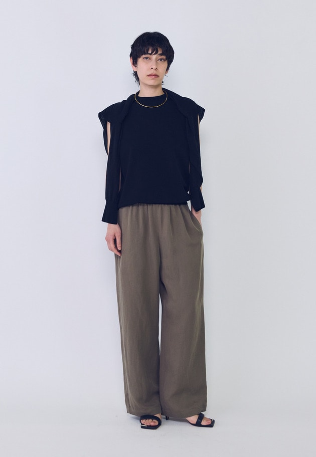 【予約・追加】テンセルリネンイージーパンツ 詳細画像 Mocha 7