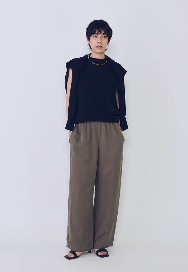 【予約・追加】テンセルリネンイージーパンツ 詳細画像 Mocha 8