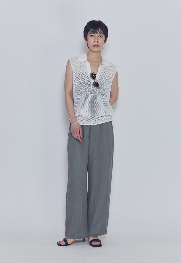 【予約・追加】テンセルリネンイージーパンツ 詳細画像 Khaki 2