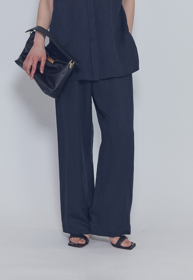 【予約・追加】テンセルリネンイージーパンツ 詳細画像 Navy 1