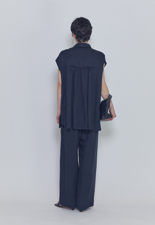 【予約・追加】テンセルリネンイージーパンツ 詳細画像 Navy 4