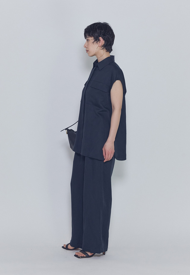 【予約・追加】テンセルリネンイージーパンツ 詳細画像 Navy 7