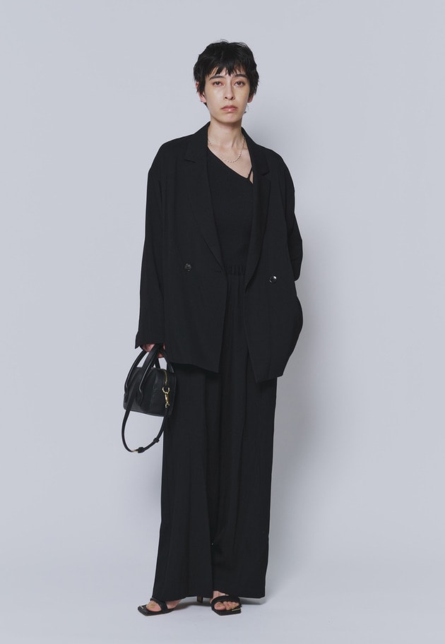 テンセルツイルイージーパンツ 詳細画像 Black 7