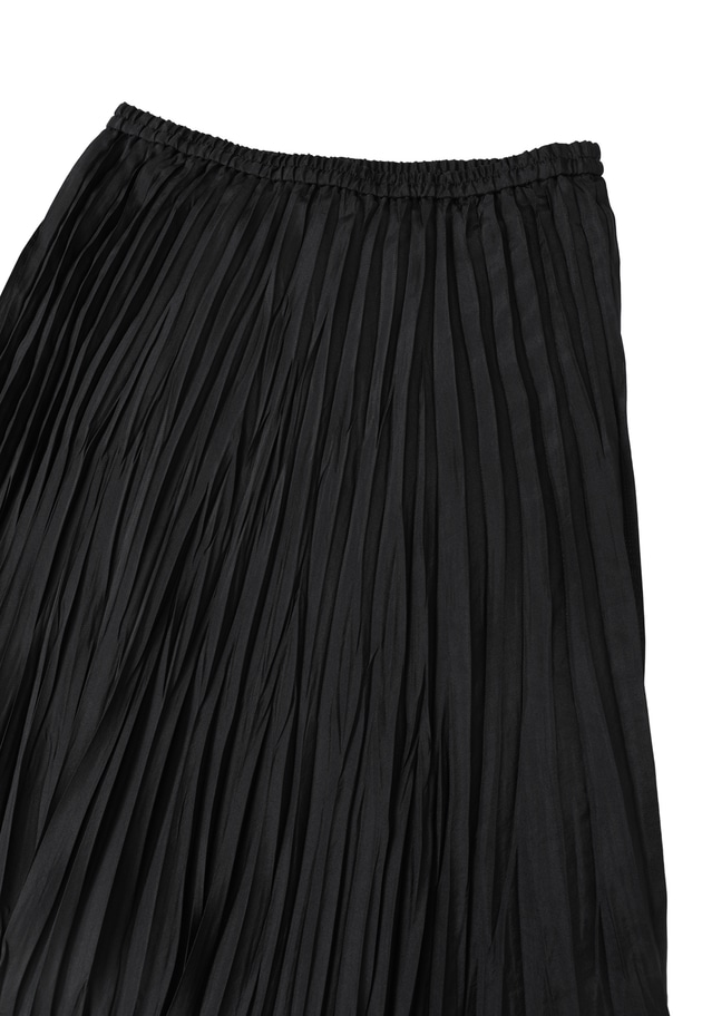 【予約】ワッシャーサテンランダムプリーツスカート 詳細画像 Black 13