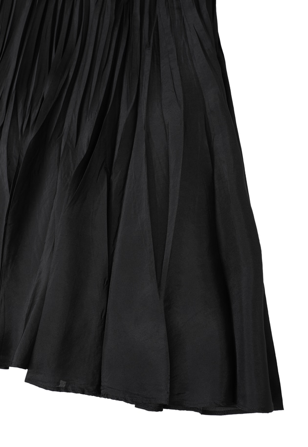 【予約】ワッシャーサテンランダムプリーツスカート 詳細画像 Black 14