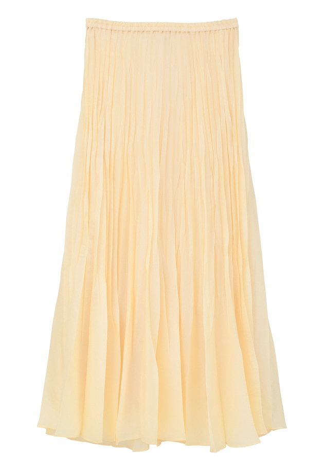 【予約】ワッシャーサテンランダムプリーツスカート 詳細画像 Yellow 11
