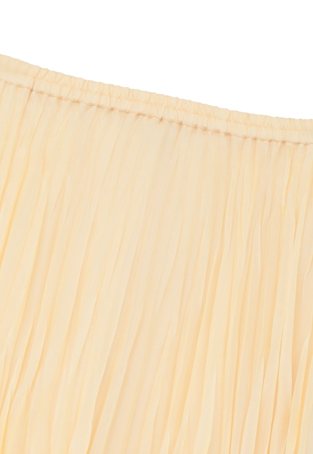 【予約】ワッシャーサテンランダムプリーツスカート 詳細画像 Yellow 13