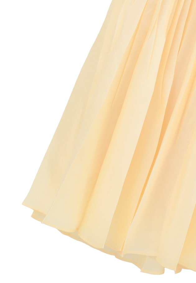 【予約】ワッシャーサテンランダムプリーツスカート 詳細画像 Yellow 14
