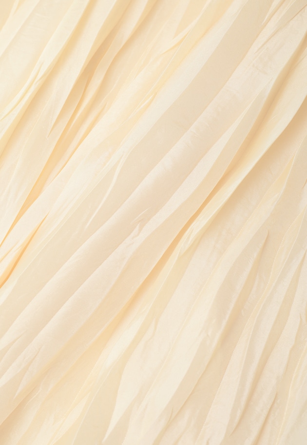 【予約】ワッシャーサテンランダムプリーツスカート 詳細画像 Yellow 16