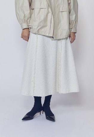 リングツイードフレアスカート