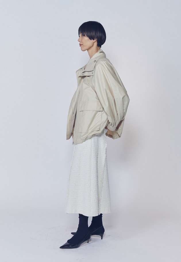 リングツイードフレアスカート 詳細画像 Offwhite 5