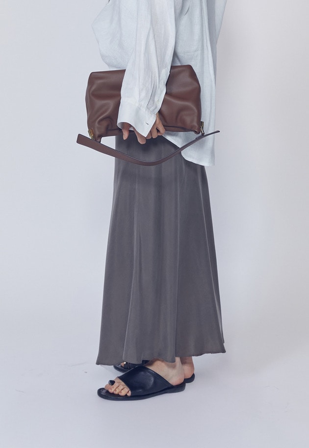 【新色】キュプラフィブリルマーメイドスカート 詳細画像 Khaki 2