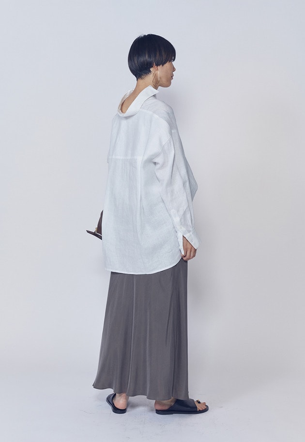 【新色】キュプラフィブリルマーメイドスカート 詳細画像 Khaki 4