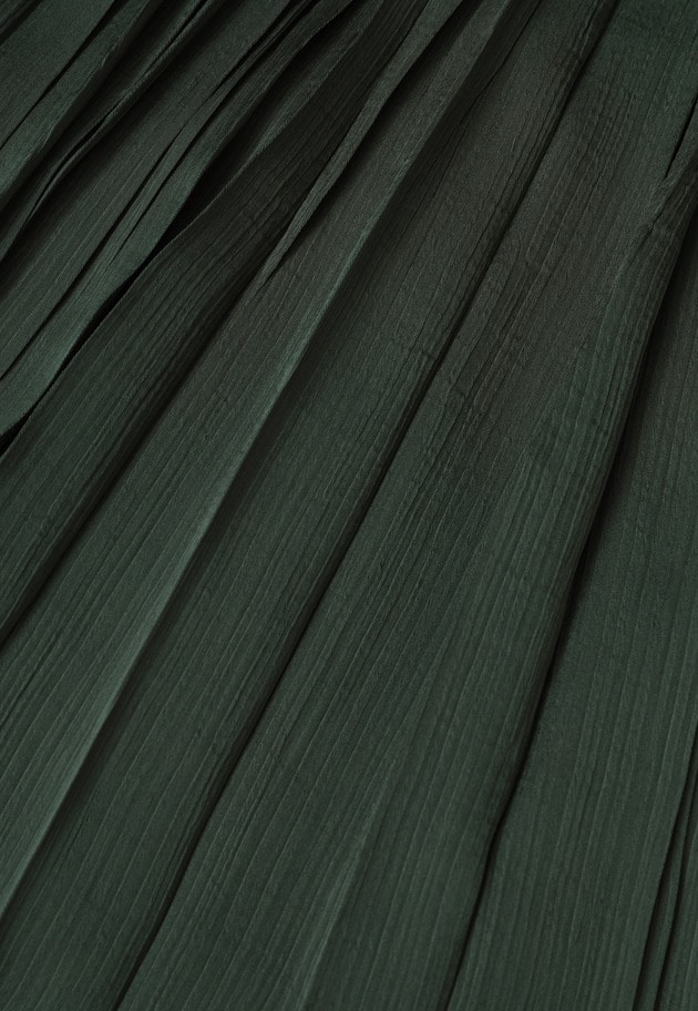 楊柳サテンティアードプリーツスカート 詳細画像 Green 12