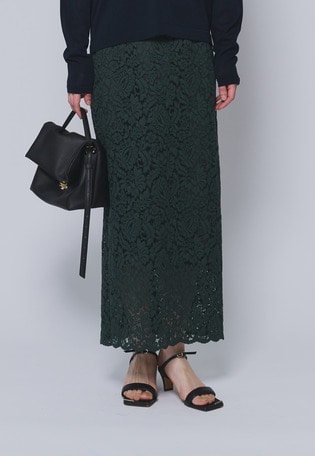 【予約】フラワーレースタイトスカート