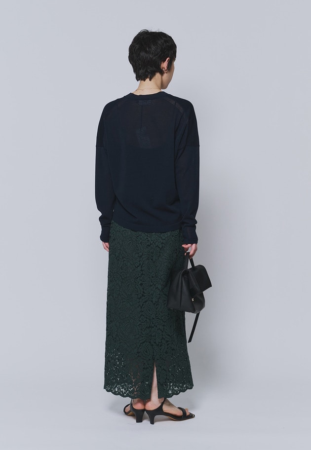 【予約】フラワーレースタイトスカート 詳細画像 Green 3