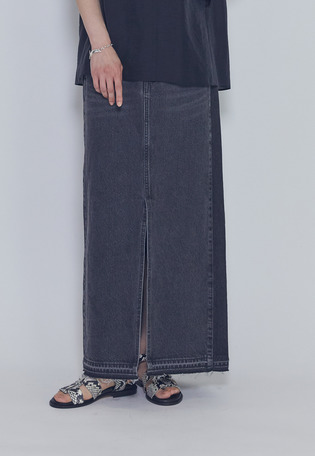 【予約】ブラックデニムスカート