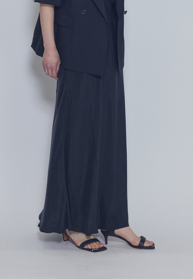 キュプラフィブリル マーメイドスカート 詳細画像 Black 1