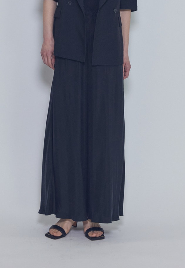 キュプラフィブリル マーメイドスカート 詳細画像 Black 2