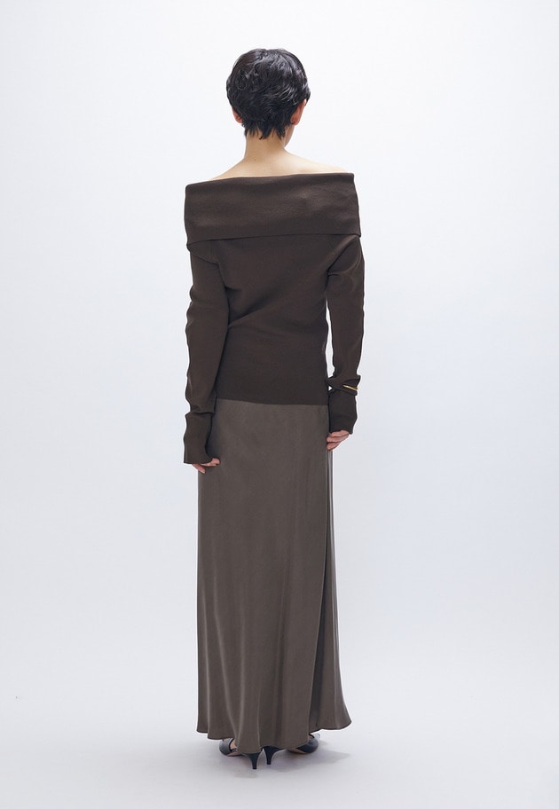 キュプラフィブリル マーメイドスカート 詳細画像 Brown 4
