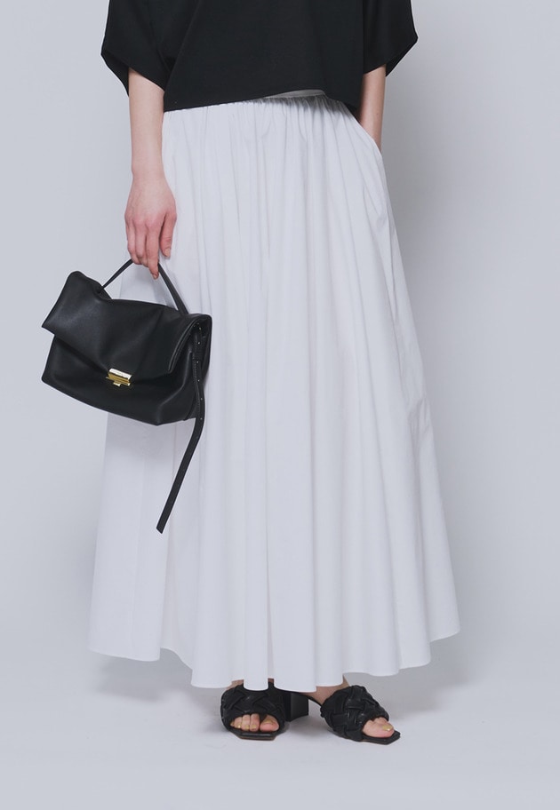 【追加・リニューアル】タイプライターギャザーマキシスカート 詳細画像 Offwhite 2