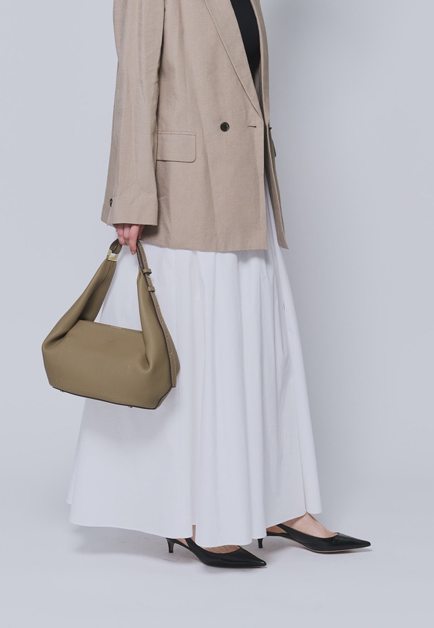 【追加・リニューアル】タイプライターギャザーマキシスカート 詳細画像 Offwhite 5