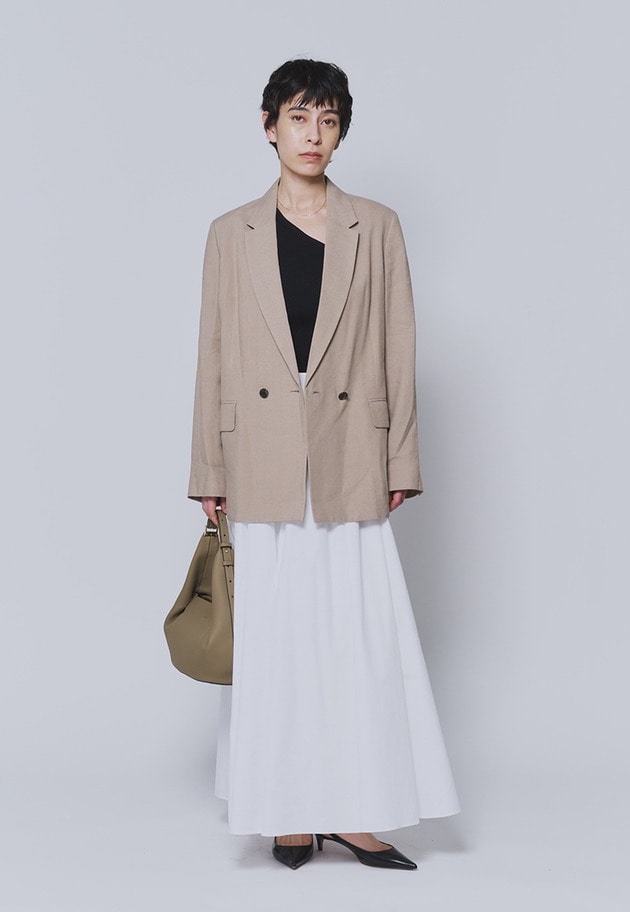 【追加・リニューアル】タイプライターギャザーマキシスカート 詳細画像 Offwhite 6