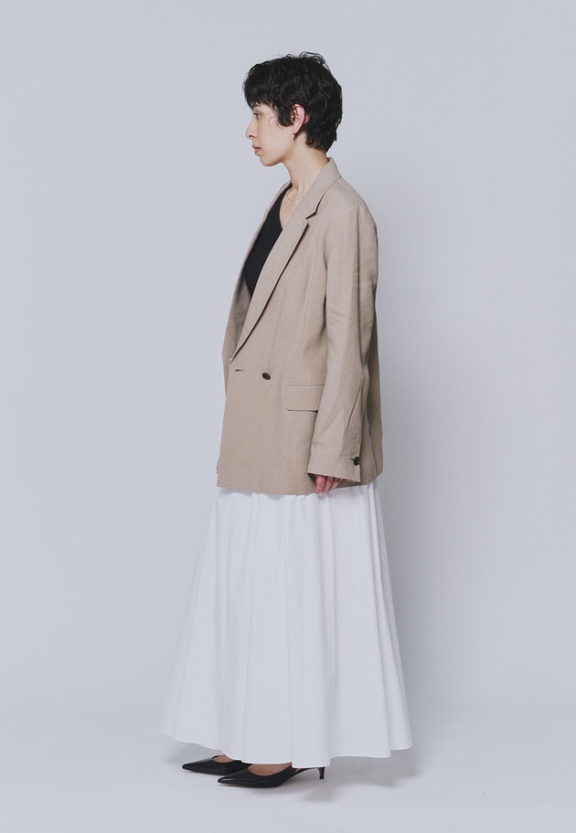 【追加・リニューアル】タイプライターギャザーマキシスカート 詳細画像 Offwhite 8