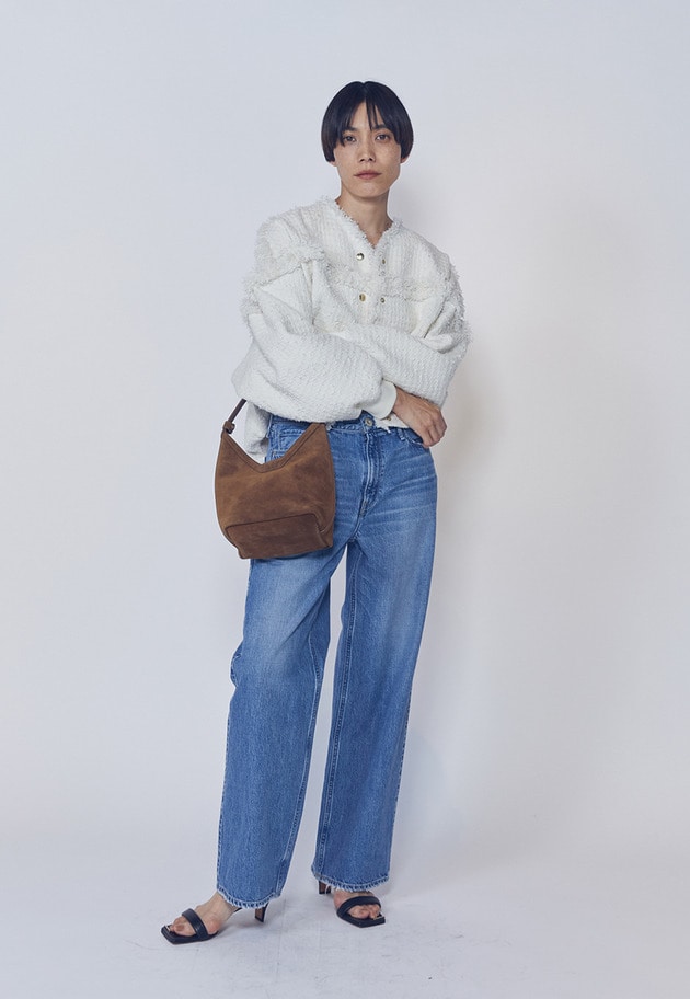 リングツイードブルゾン 詳細画像 Offwhite 3