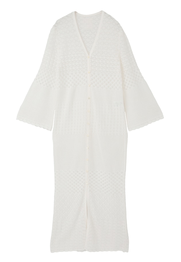 クロシェロングニットカーディガン 詳細画像 Offwhite 11
