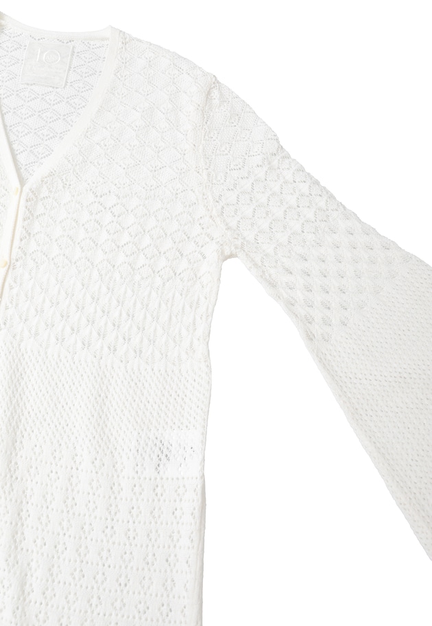 クロシェロングニットカーディガン 詳細画像 Offwhite 17