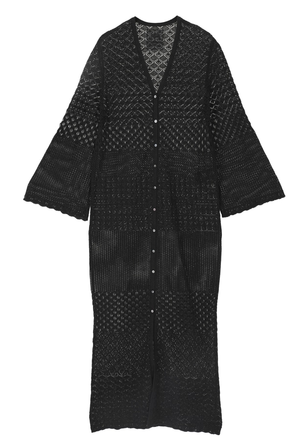 クロシェロングニットカーディガン 詳細画像 Black 11