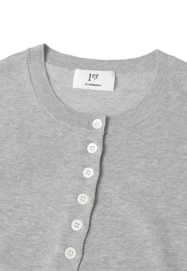 コンパクトボタンカーディガン 詳細画像 Gray 13