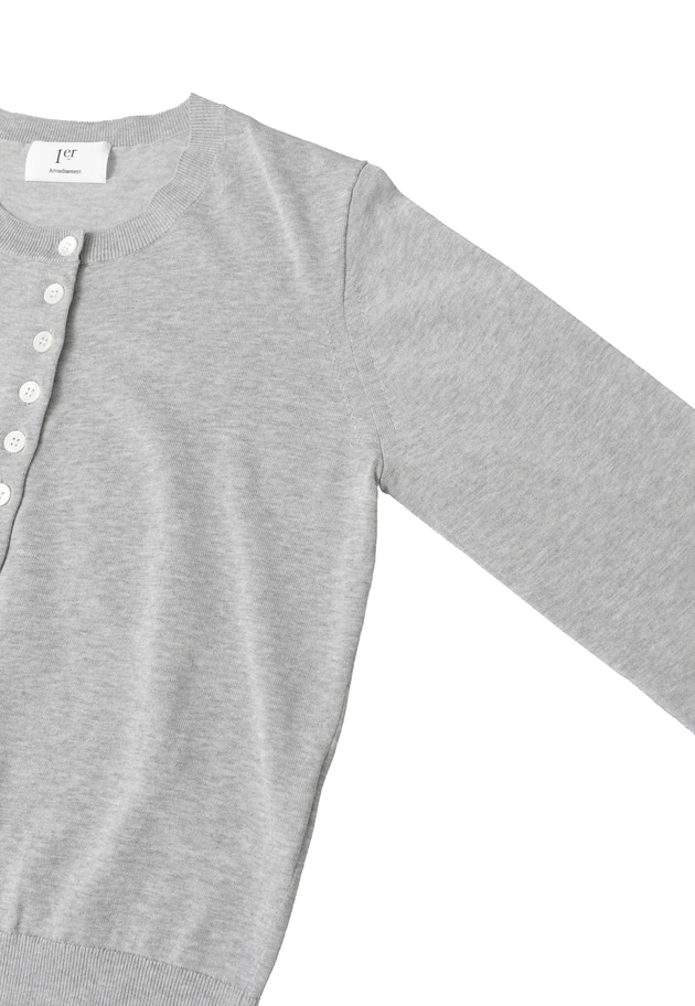 コンパクトボタンカーディガン 詳細画像 Gray 16