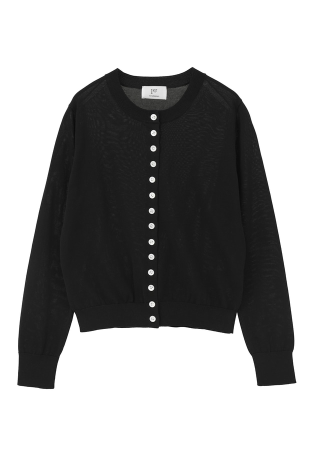 コンパクトボタンカーディガン 詳細画像 Black 11