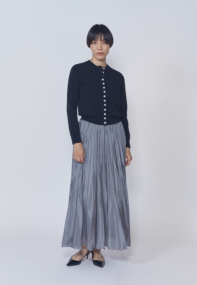 コンパクトボタンカーディガン 詳細画像 Black 2