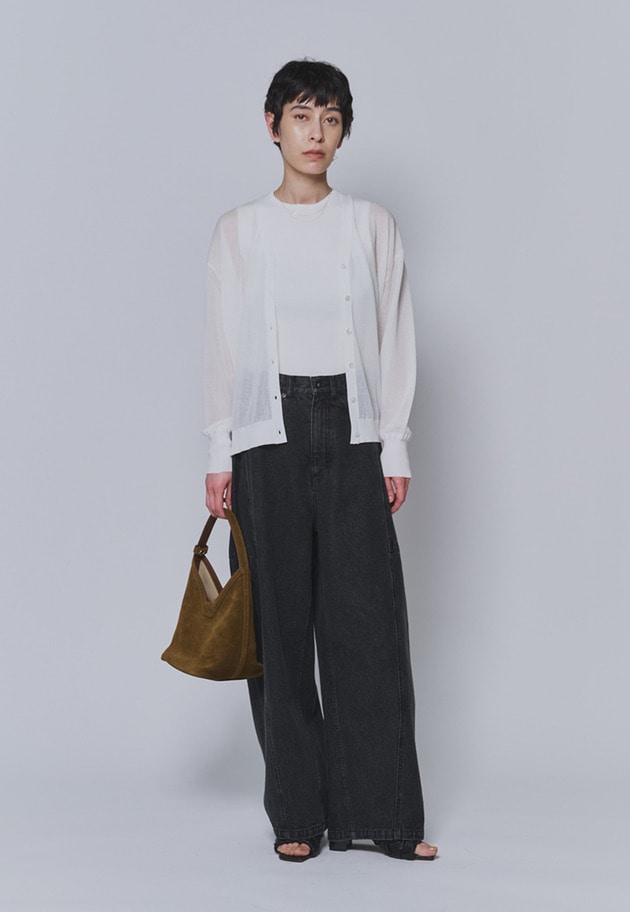 コットンナイロンシアーカーディガン 詳細画像 Offwhite 2