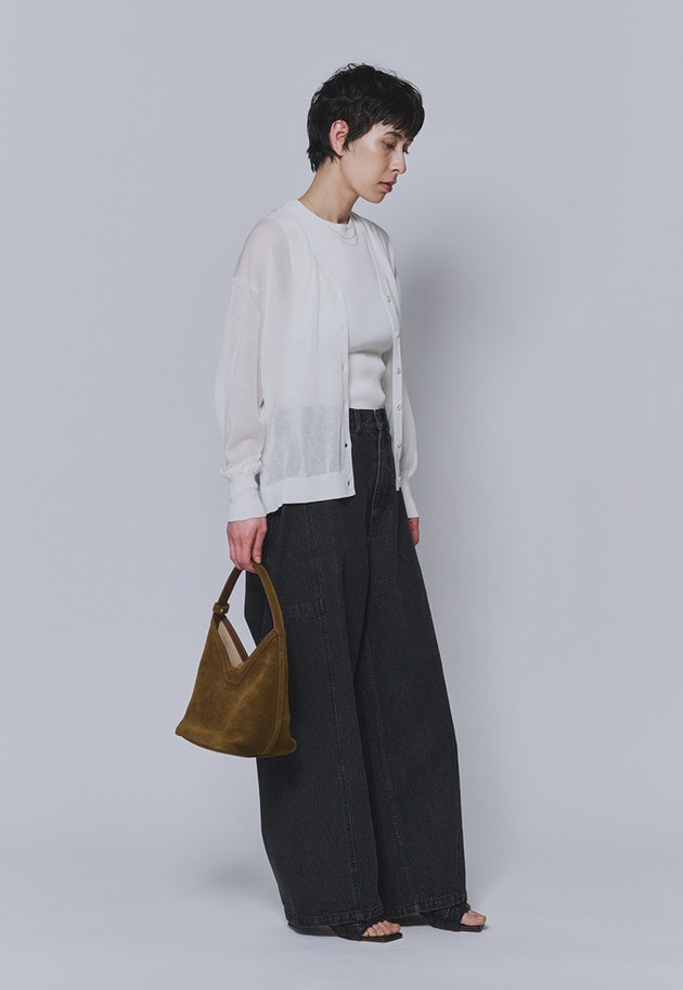 コットンナイロンシアーカーディガン 詳細画像 Offwhite 3